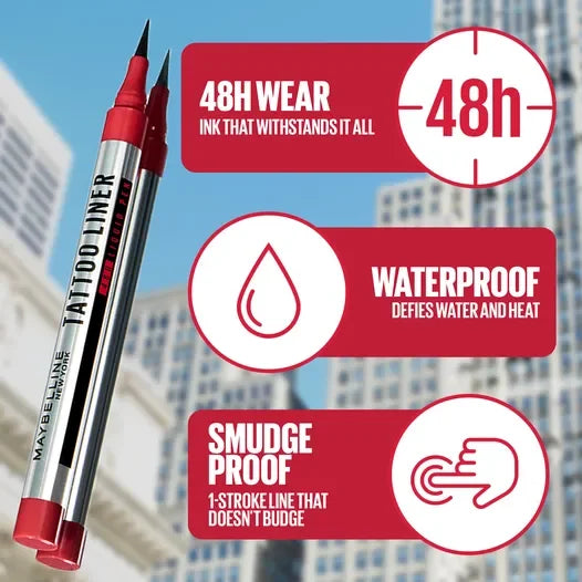 MAYBELLINE TATTOO LINER 48H LIQUID PEN - CARBON BLACK